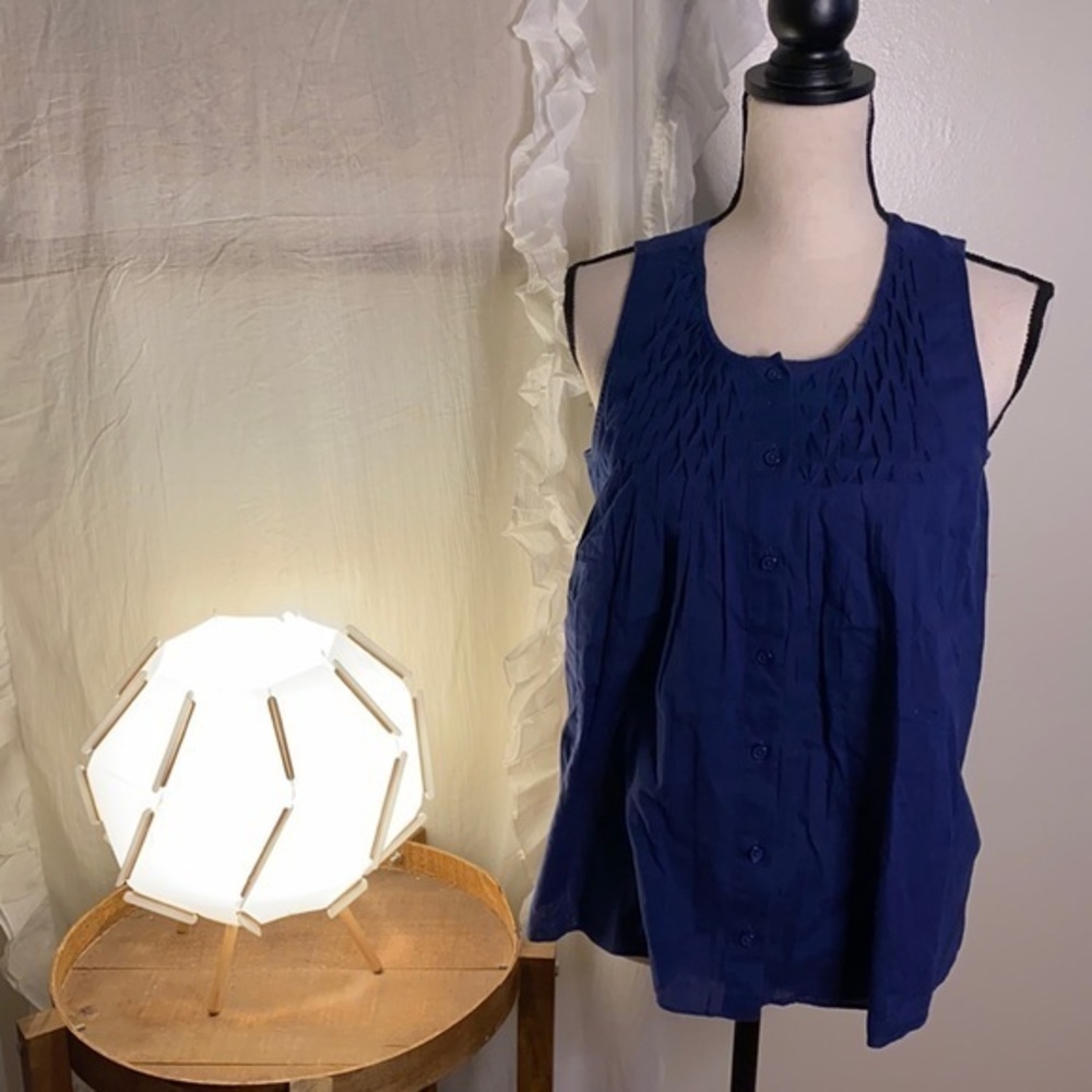 J. Crew Sleeveless Button Down‎ Blouse Top Size 2